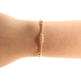 ILY Gold Fluted Bracelet