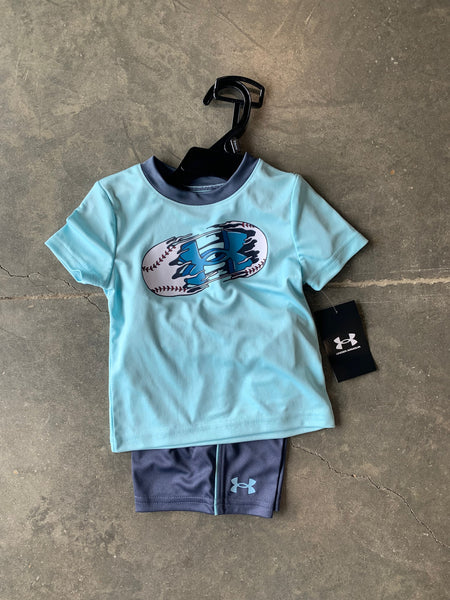 Under Armour Baby Blue Baseball Set