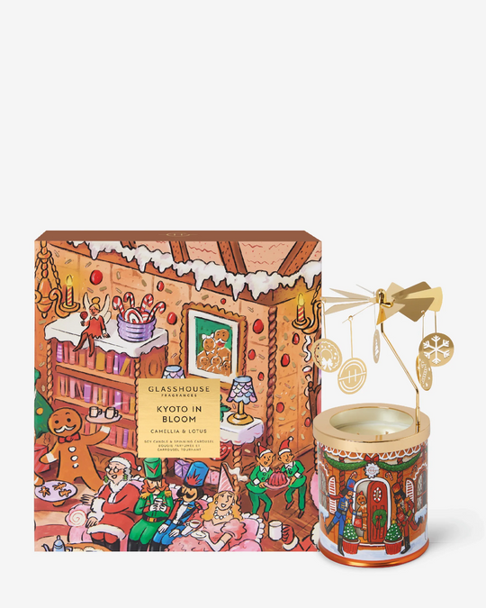 Glasshouse Kyoto In Bloom Candle &amp; Spinning Carousel Gift Set