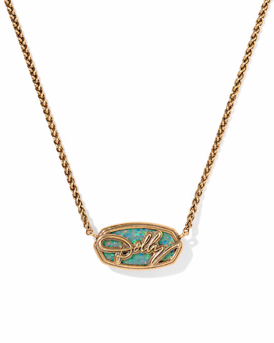 Dolly Parton x Kendra Scott Elisa Vintage Gold Short Pendant Necklace