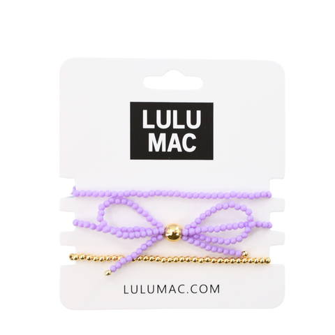 Lulu Mac Bow Bracelet Set Lavender