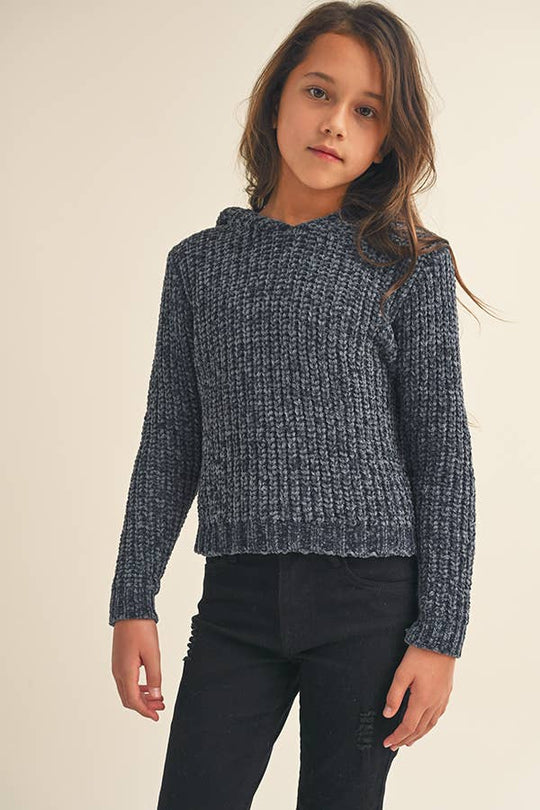 Hooded Chenille Sweater
