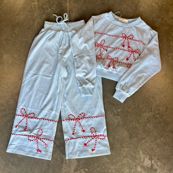 Peppermint Bow Sweatpants