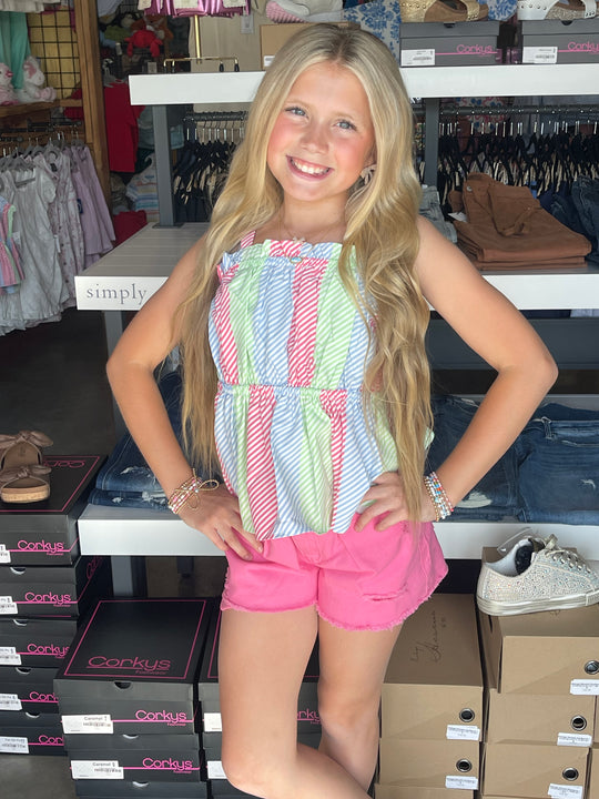 Strappy Colorblock Top