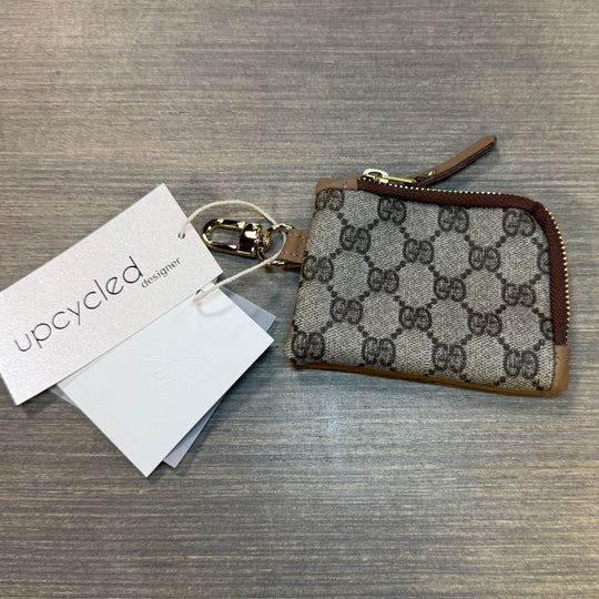 Penny Keychain Wallet In Leather | Upcycled Gucci &amp; LV