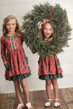 Plaid Ruffle Holiday Christmas Dress