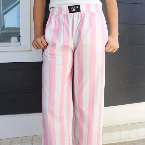 Lulu Mac Darby Stripe Pant Pink