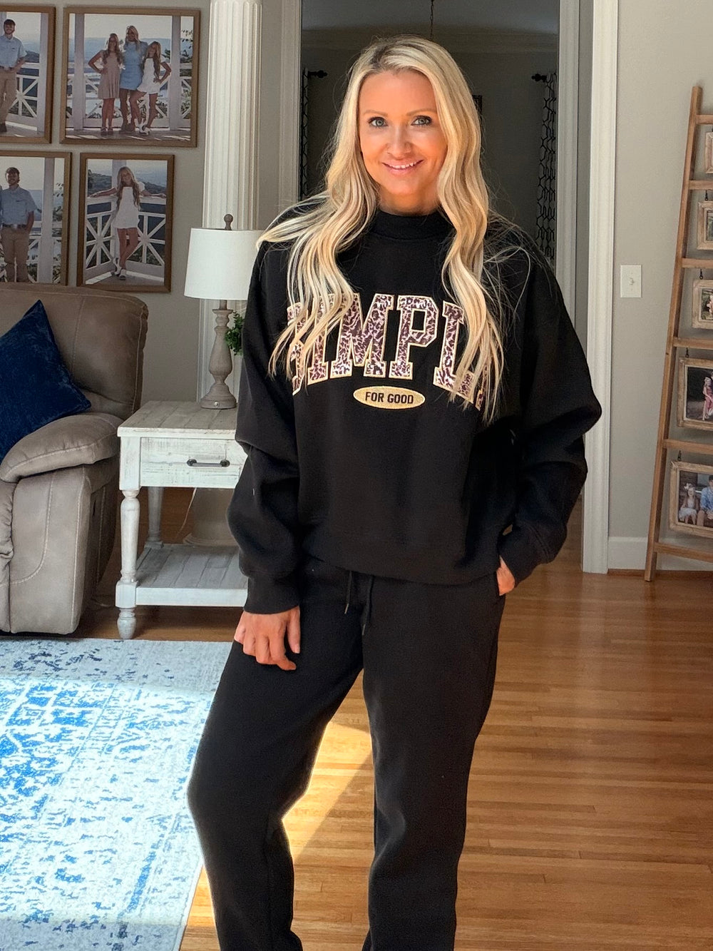 Simply Southern Leopard Mock Neck