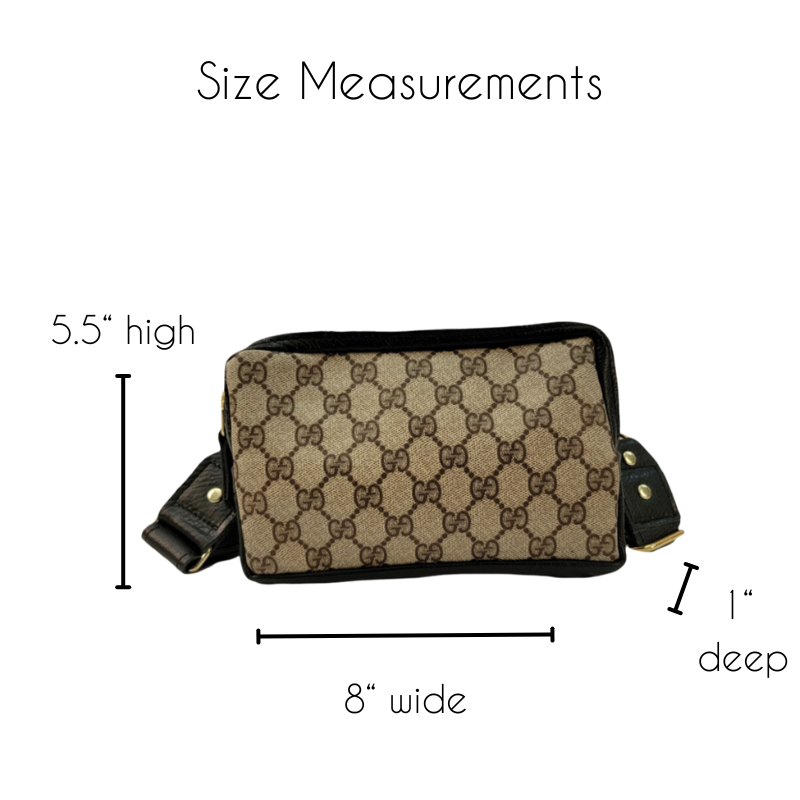 Bella Belt Bag In Black Leather | Upcycled GG Full Front (Limited Edition)