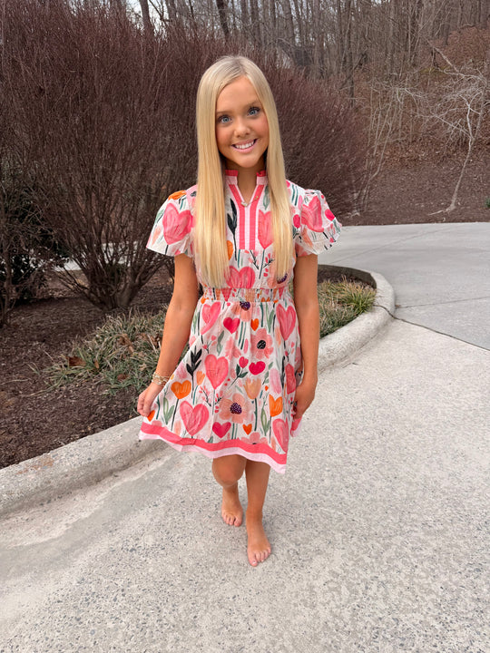 Mom &amp; Me Floral Banded Poplin Dress