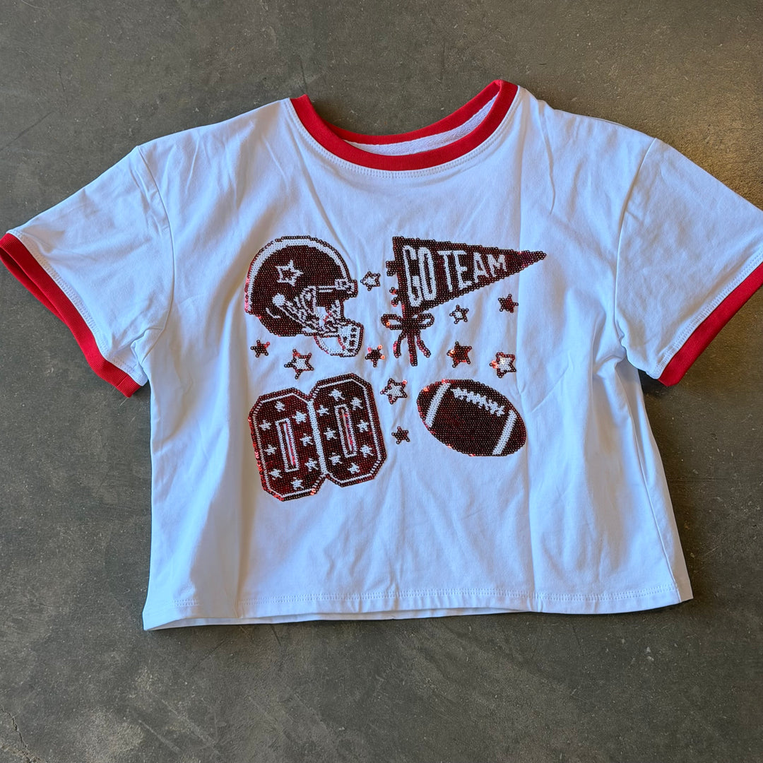 Sequin Football Elements Shirt