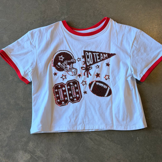 Sequin Football Elements Shirt