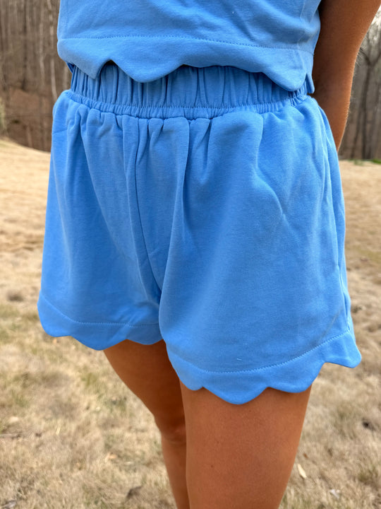 Scallop Hem Shorts