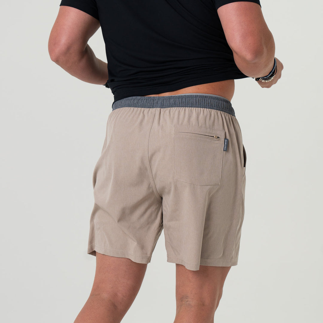 Burlebo Heather Khaki Athletic Short