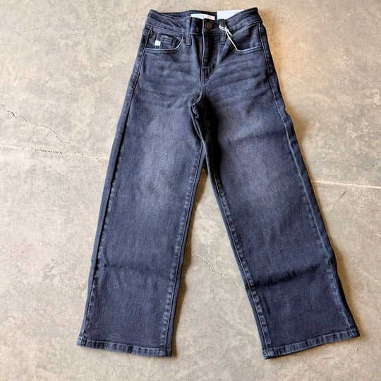Kancan Black High Rise Wide Leg Jean