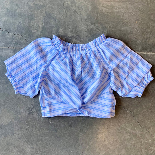 Habitual Jagger Ruched Sleeve Top