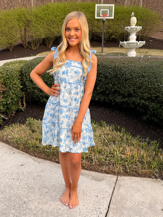 Floral Contrast Dress