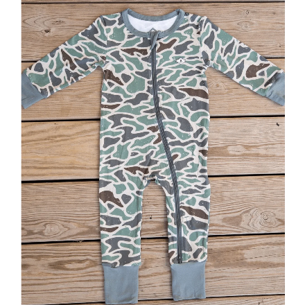 Burlebo Baby Zip Up - Retro Duck Camo