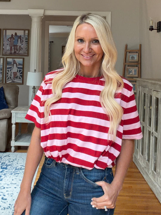 Fresh Start Stripe Tee