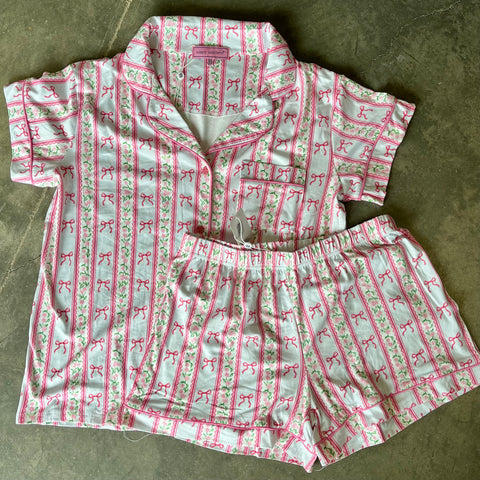 Simply Southern Floral Bow Button Up Set