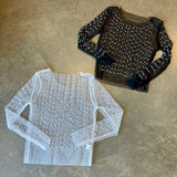 Mesh Pearl & Rhinestone Layering Top