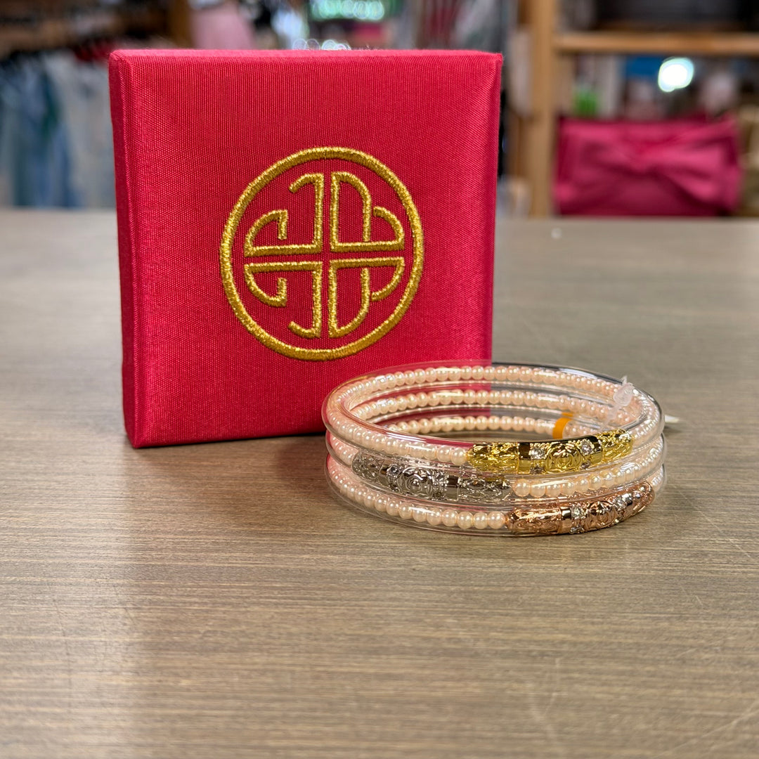 Three Queens All Weather Bangle - Pink Pearl