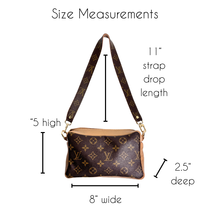 Val Shoulder Bag In Bronze Leather | Upcycled LV Full Front