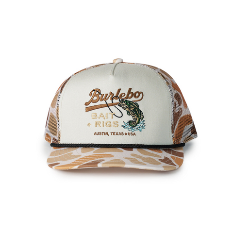 Burlebo Bait & Rigs Camo Mesh Hat