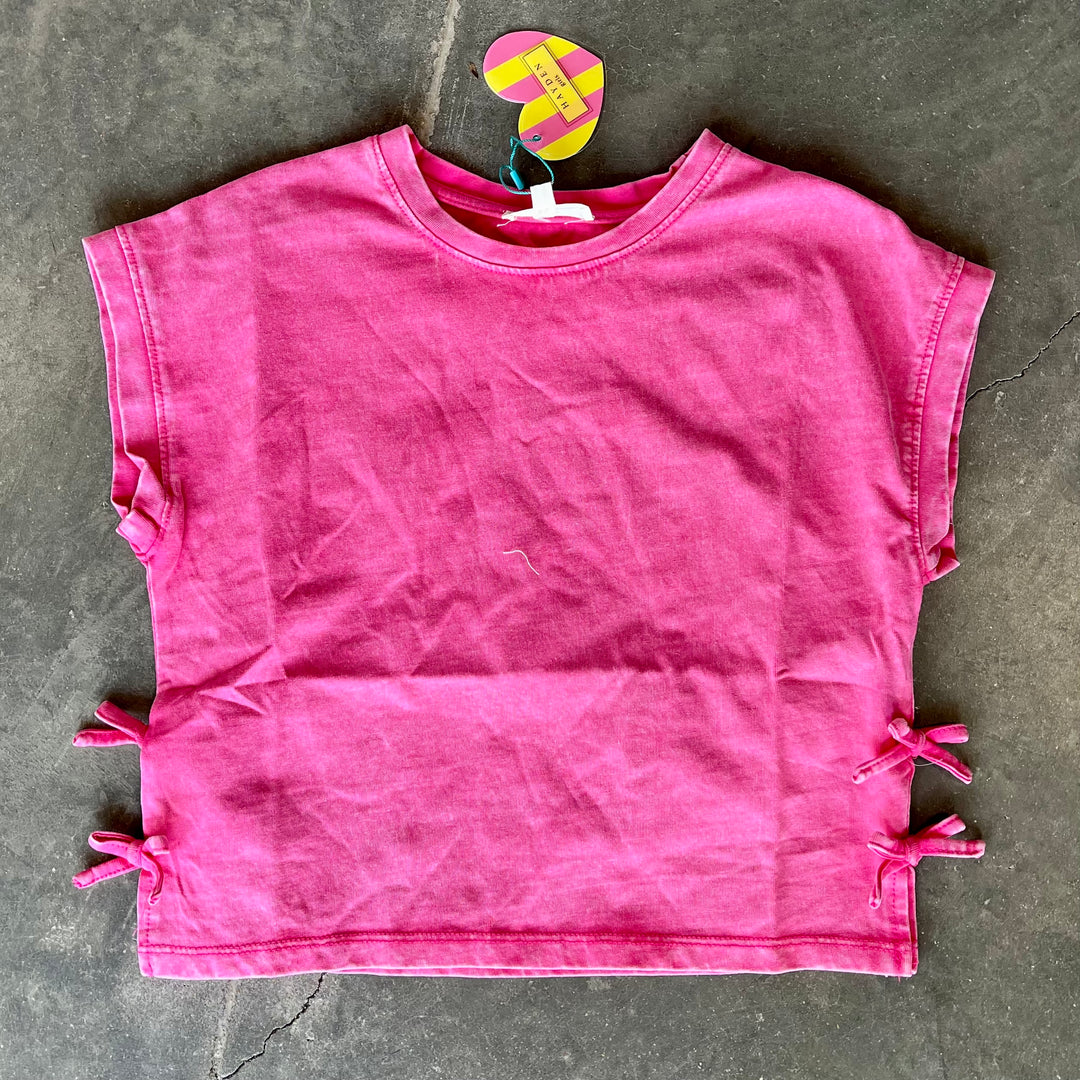 Washed Side Bow Shirt