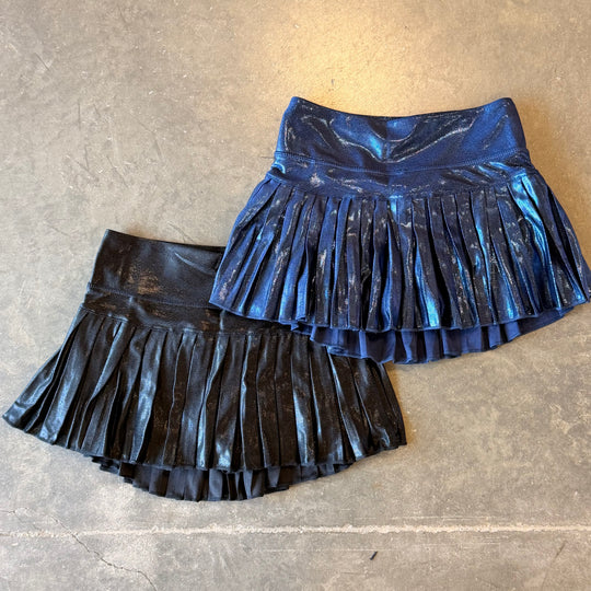 Pleated Shimmer Skort