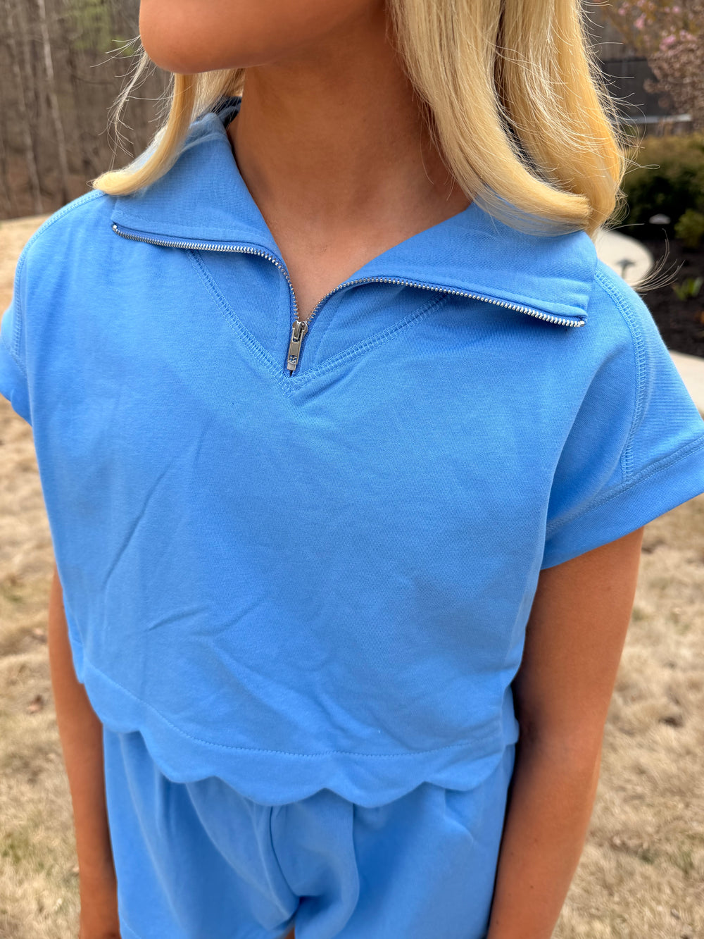 Scallop Hem Dolman Top