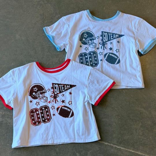 Sequin Football Elements Shirt