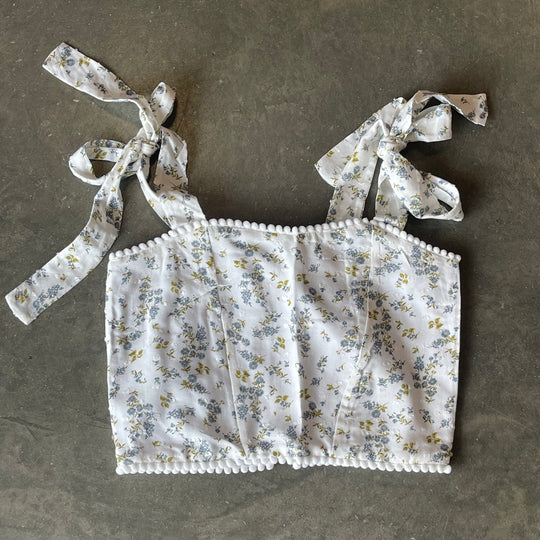 Floral Pom Pom Top