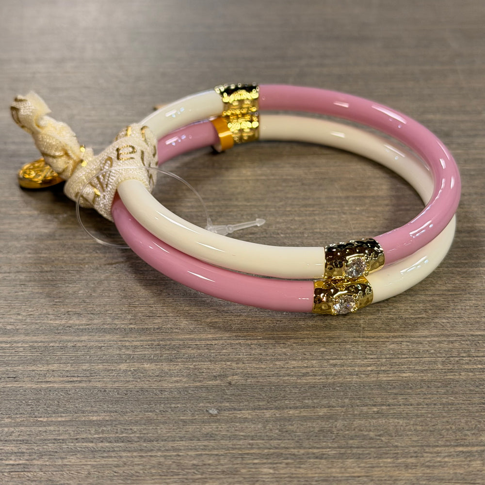 Pink/Ivory Yin & Yang All Weather Bangles