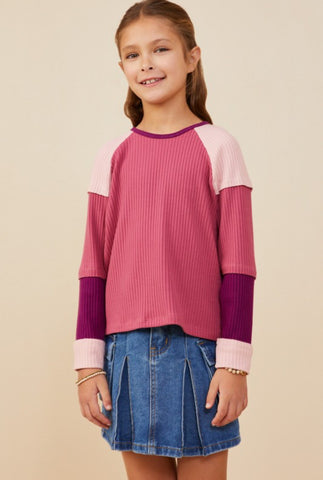 Pink Out Colorblock Top