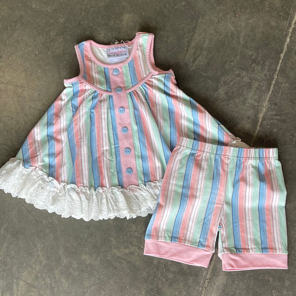 Serendipity Pastel Stripe Tunic Set
