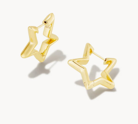 Star Huggie Earrings