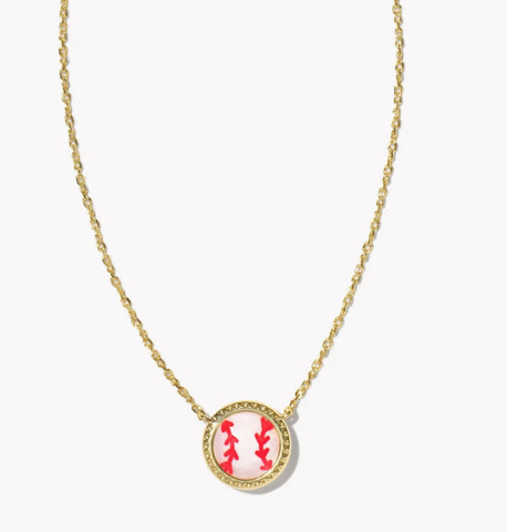 Baseball Pendant Necklace