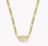 Elisa Gold Figaro Chain Short Pendant Necklace