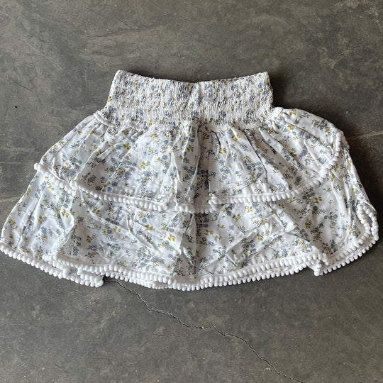 Floral Pom Pom Skirt