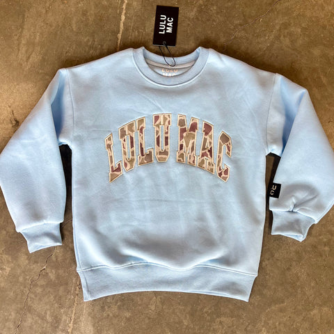 Lulu Mac Youth Sweatshirt Blue & Camo