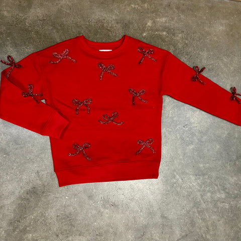 Bow Applique Sweatshirt