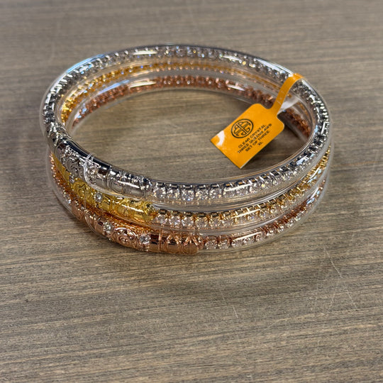 Three Queens All Weather Bangles - Crystal Clear