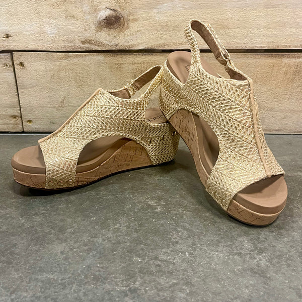 Corky’s Carley Raffia Wedges