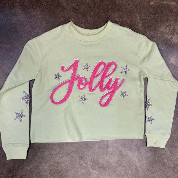 Jolly Rhinestone Stars Sweatshirt
