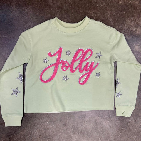 Jolly Rhinestone Stars Sweatshirt