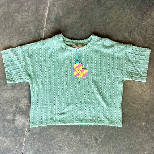 Sage Cable Knit Top