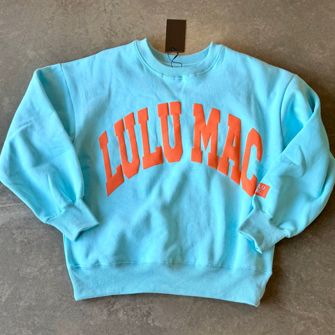 Lulu Mac Light Blue & Coral Sweatshirt