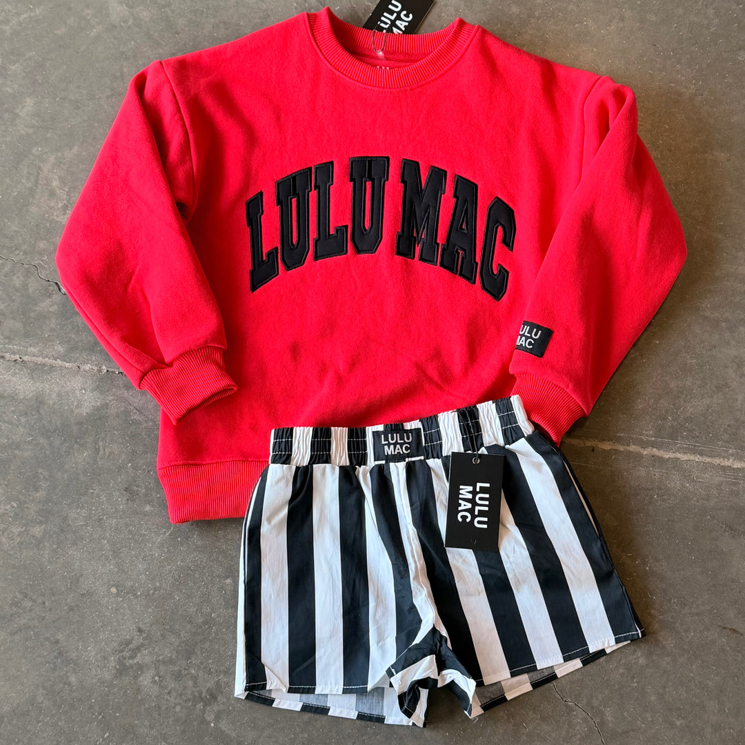 Lulu Mac Red &amp; Black Youth Sweatshirt