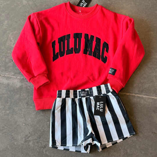 Lulu Mac Red &amp; Black Youth Sweatshirt